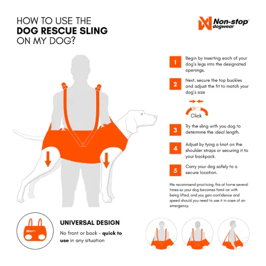 Bilde av Non-stop dogwear Dog rescue sling pro Orange